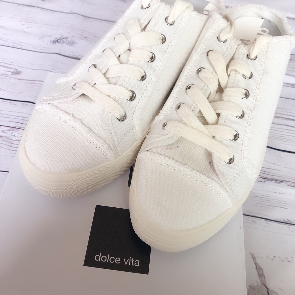Dolce Vita White Canvas Shoes
